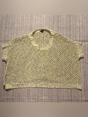 ANN TAYLOR Women's Chunky Open Knit Cropped Sweater Size M